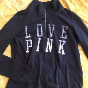 VS Pink quarter zip sweatshirt